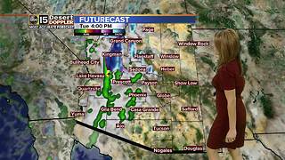 Rain returns to the Valley Tuesday