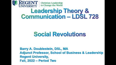 LDSL 728 - Period Two Presentation - Social Revolutions - 090622