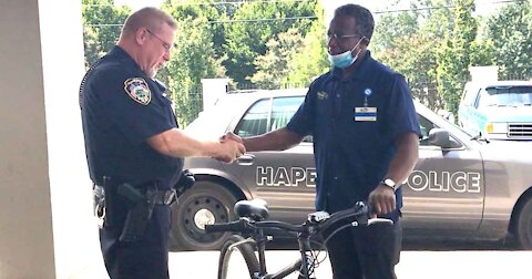 Police Officer Gives Stranger Bike