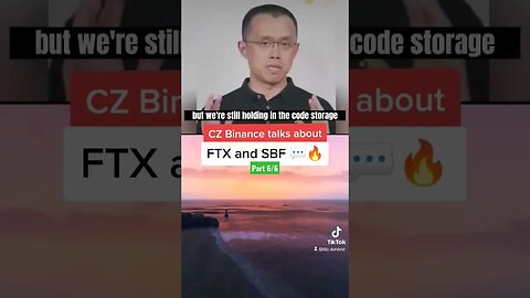 CZ Binance on Ftx & SBF 💬🔥 6/6 #shorts #crypto #money #blockchain #binance #sbf #cz #ftx #ftt #btc