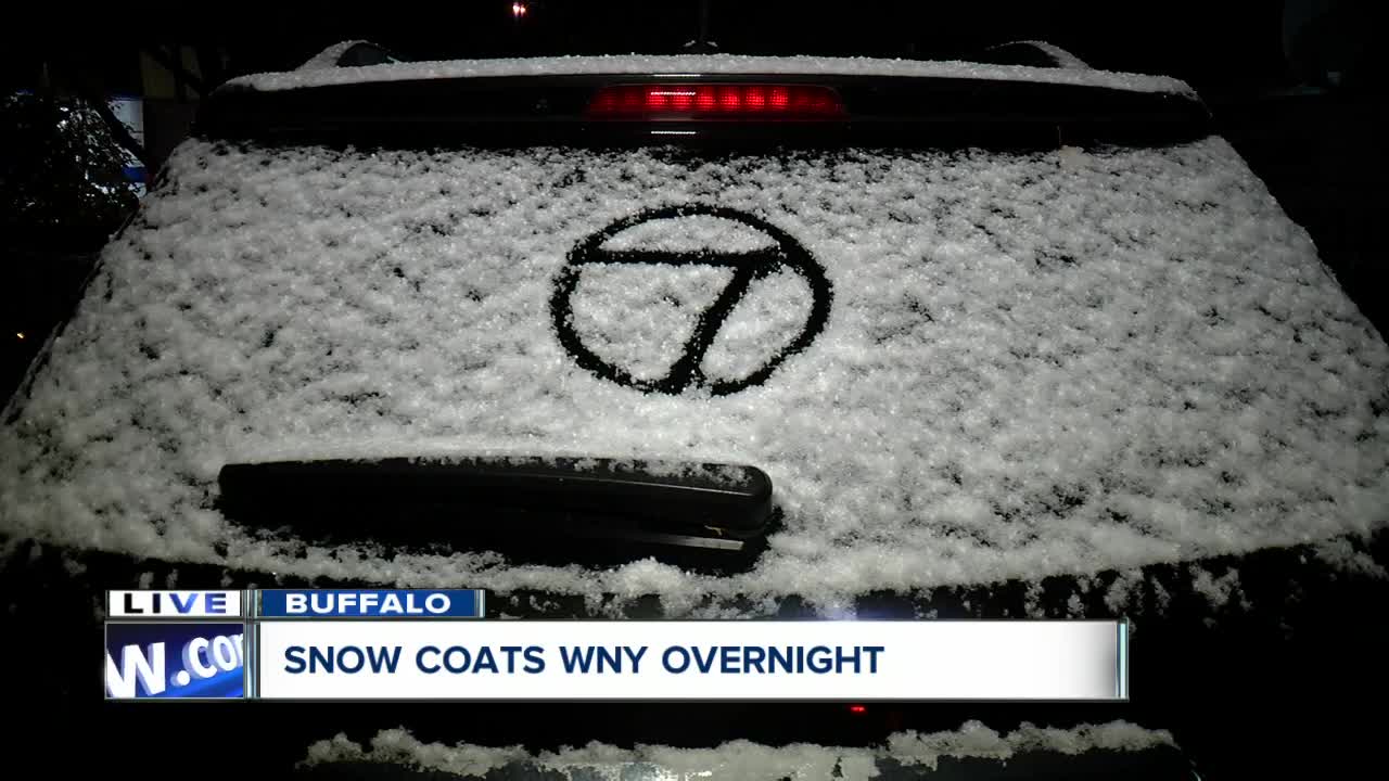 Snow coats Western New York overnight