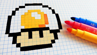 how to Draw Egg Mushroom - Hello Pixel Art by Garbi KW