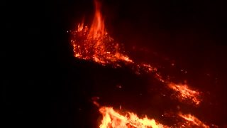 Video shows Lilac Fire after dark