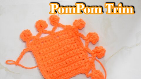 How to Crochet the PomPom Trim