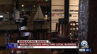 Beach closures impacting local business