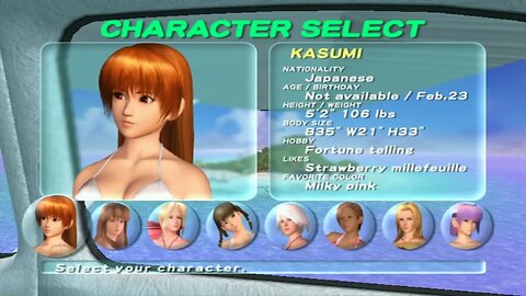 XBOX Dead or Alive Xtreme Beach Volleyball Kasumi playthrough