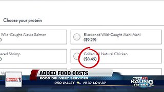 Hidden costs found in delivered food menu prices