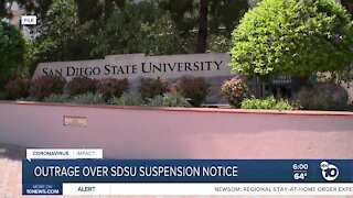 SDSU parents outraged over possible student suspensions for COVID-19 violations