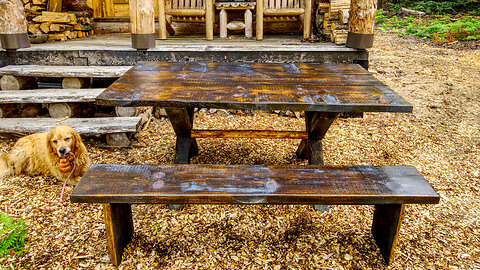 Making a Dining Table and Bench from a Pine Tree