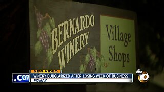Winery burglarized after losing week of business