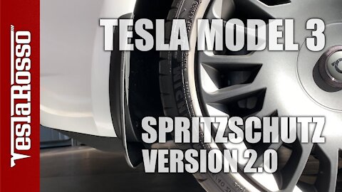 Tesla Model 3 Schmutzfang / Spritzschutz Version 2.0 - Test german