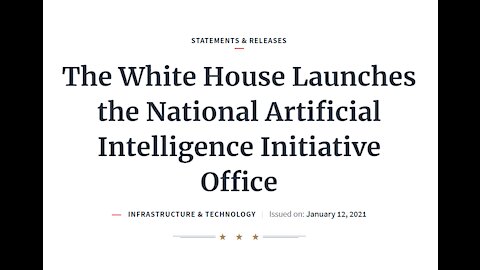 2021-01-20 New US Office of Artificial Intelligence