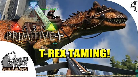 ARK Survival Evolved Primitive+ | Taming Allosaurus + T-Rex on Our Own Server | Part 4 | Multiplayer