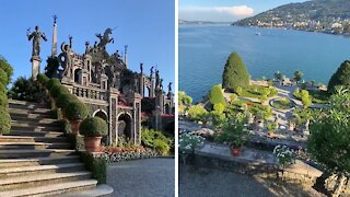 Mesmerizing footage of the Isola Bella Gardens in Italy