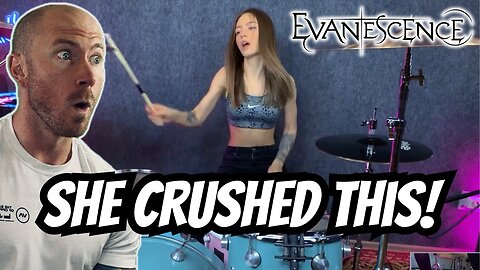 Evanescence Bring Me To Life Drum Cover Kristina Rybalchenko FIRST TIME HEARING
