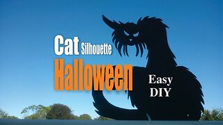 DIY Easy Cat Silhouette Halloween Decorations