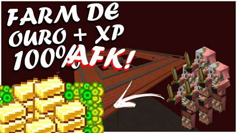 FARM DE OURO E XP 100% AFK!! - Minecraft 1.18