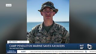Marine saves kayakers in Del Mar