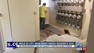 Mold in city apartment makes residents sick