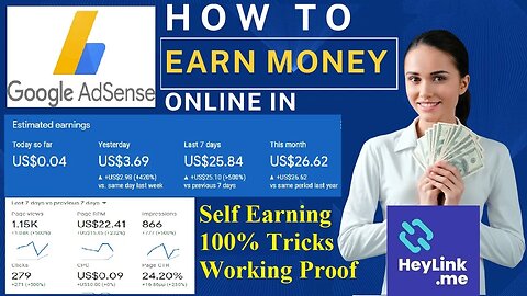 How To Make Money Online Free || Live Earning Proof | How To Earn Money With Heylink/Google Adsense