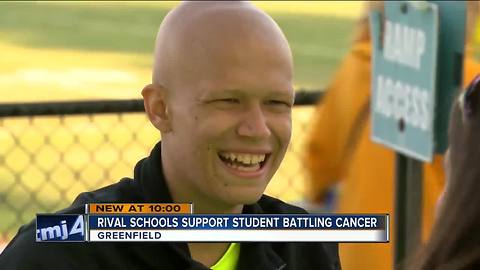 Greenfield-Greendale game dedicated to cheerleader with bone cancer
