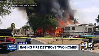 Arson not ruled out in Mesa fire that destroyed mobile homes, cars