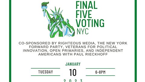 Final Five Voting Launch @FinalFiveNYC #OpenPrimaries #RankedChoiceVoting #yanggang #andrewyang