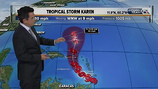 Tropical Storm Karen update 9/22/19