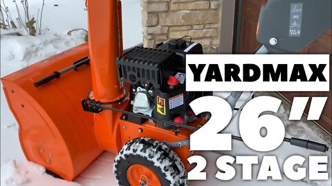 YARDMAX YB6770 26" Two-Stage Snow Blower Setup and Review