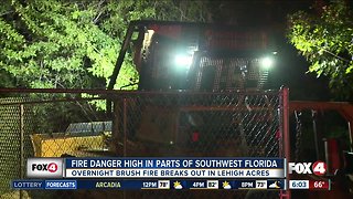 Increased fire danger in parts of Southwest Florida