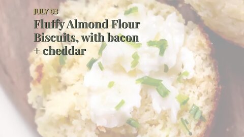 Fluffy Almond Flour Biscuits, with bacon + cheddar