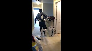 Dancing Dog Does Conga Line With Owner