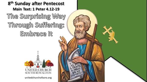 8th Sunday After Pentecost. 1 Peter 4:12-19. Pastor Josh Moore. Jul 31, 2022.