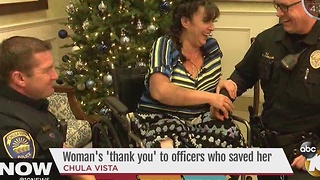 Woman thanks Chula Vista police officers who saved her