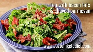 Warm Kale Salad in Bacon Vinaigrette.