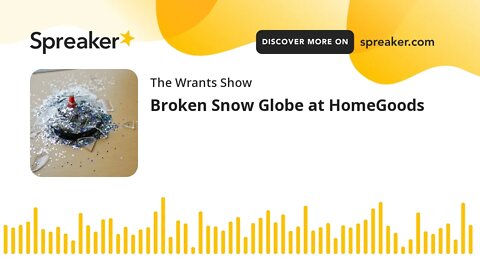 Broken Snow Globe at HomeGoods