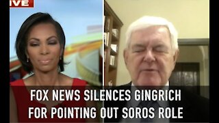 Newt Gingrich silenced on George Soros role in formenting violence. Forbidden / Verboten