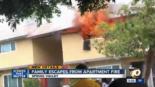Family escapes apartment fire in Spring Valley