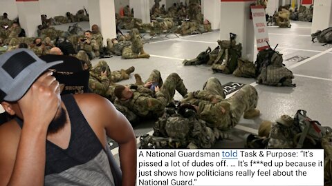 National Guard KICKED OUT Of Capitol Forced Into Parking Garage