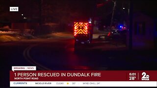 One rescued in Dundalk trailer fire on Thursday morning