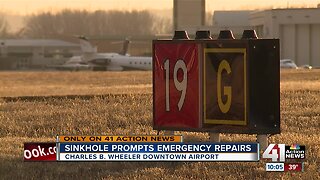 Sinkhole near downtown KC airport runway prompts emergency repairs