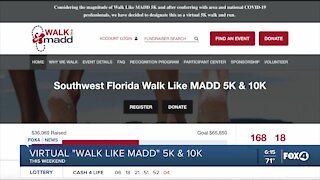 Details on this weekend's virtual "Walk Like MADD" 5K