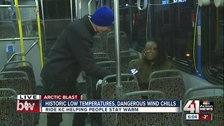 RideKC offering warming buses on historically cold day