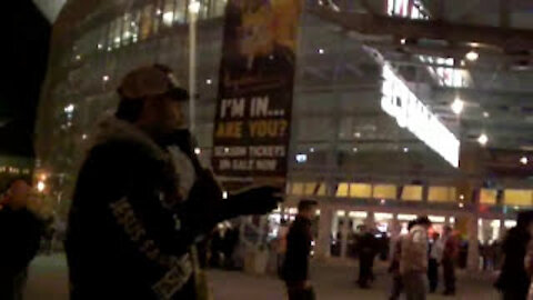 Aerosmith Concert Street Preaching & Calling the BLUFF of the WICKED Security! - Kerrigan Skelly