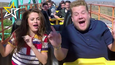 Selena Gomez And James Corden Take 'Carpool Karaoke' To A New Heights - On A Rollercoaster