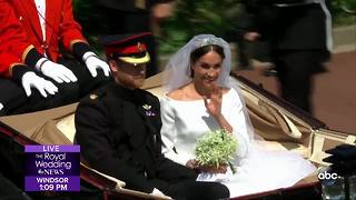 ROYAL WEDDING | Prince Harry and Meghan Markle depart St. George's Chapel as husband and wife