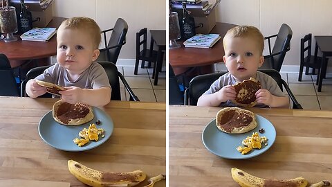 Toddler Adorably Eats Mom's Better Tasting Food