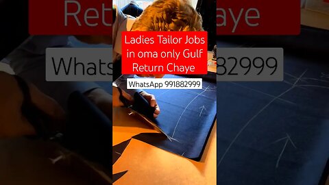Ladies Tailor Jobs in oma only Gulf Return Chaye #shorts #ytshorts #gulfvacancy #tailor
