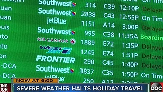 Winter weather airport delays