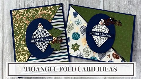 Triangle Fold Christmas Card Ideas